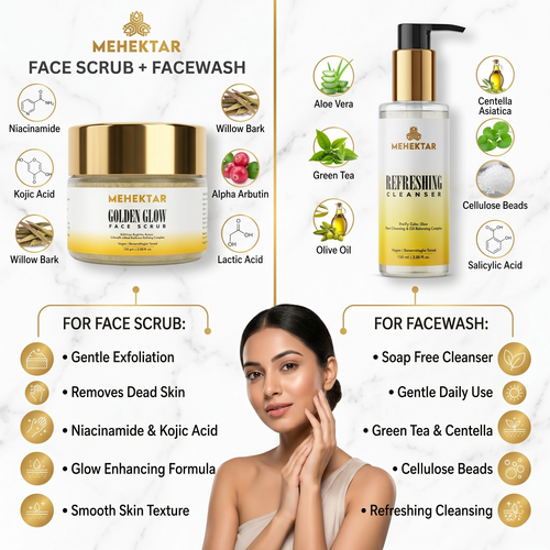 Face Wash & Face Scrub Combo